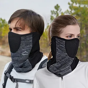 Face Mask Neck Gaiter Ice Satin Breathable Mesh Ear Loops Outdoor Cycling Hiking Sport Sun Protection For Men Women