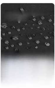 Close-up of waterproof nylon fabric with lotus leaf water repellent effect for school bag