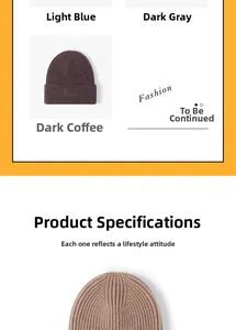 Detail showing high-quality rib-knit texture and varied colors of fashion beanies