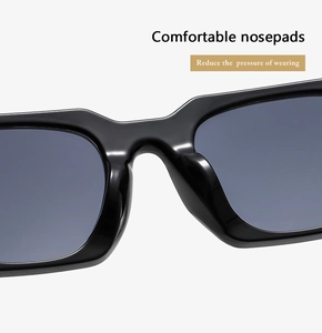 Detail of comfortable nosepads on vintage sunglasses reducing bridge pressure