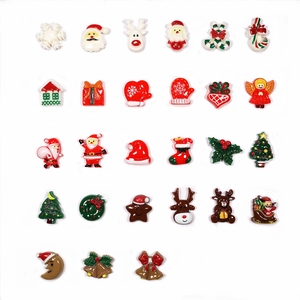27-teiliges Set 3D-Weihnachts-Nagelkunst-Anhänger aus Harz mit Weihnachtsmann-Motiv