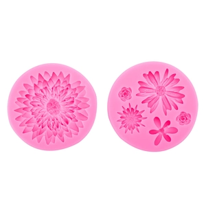 Stampi in silicone rosa a margherita e girasole per sapone fai-da-te e fondant