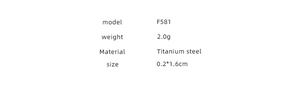 Detailed technical specifications for titanium steel earrings with 18K gold plating