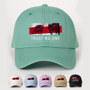 Baseball Cap Polyester Twill Adjustable Streetwear Eye Graphic Letter Print Trust No One Sun Protection Trendy Outdoor Hat
