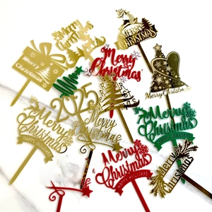 Détails de décorations de gâteau en acrylique pour Noël et le Nouvel An 2025