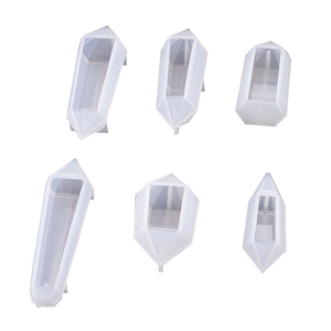 Set de 6 moules en silicone translucide pour pendentifs en résine et bijoux DIY