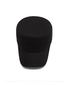Top view of a black cotton cadet cap featuring embroidered SPORT lettering on the front