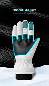 Close-up of palm PUD leather detail showing anti-slip and wear-resistant texture