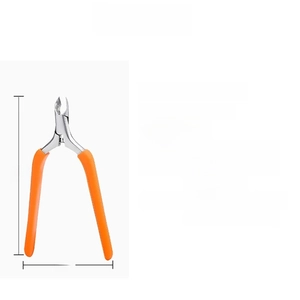 Detail specifications of stainless steel cuticle nippers with orange silicone handles
