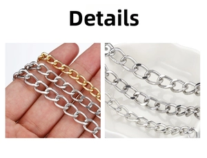 Detailed close-up of gold and silver flat Cuban link chains with polished finish