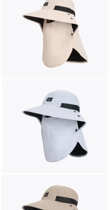 Détails du chapeau de soleil extérieur avec masque en mesh et protection de la nuque