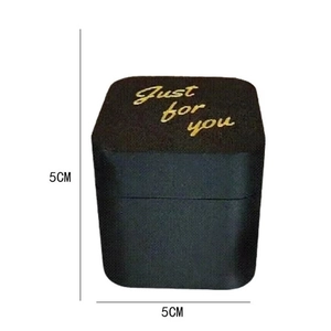 Black matte Middle Finger in a Box creative gift box with gold Just For You script 5cm