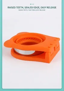 Détail du scelleur de sandwich circulaire avec dents pour une coupe parfaite