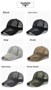 Detailed grid showing six breathable mesh baseball cap colors for outdoor activities