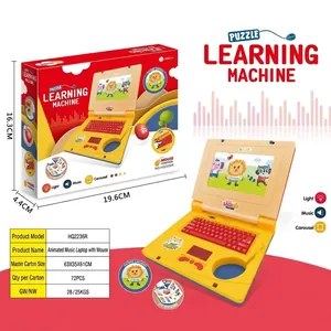 Kids Toy Laptop Educational Learning Machine With Music Light Animated Scrolling Screen Interactive Keyboard Toy For Toddlers