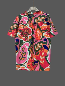 Chemise de sport à manches courtes pour femme à imprimé paisley séchage rapide