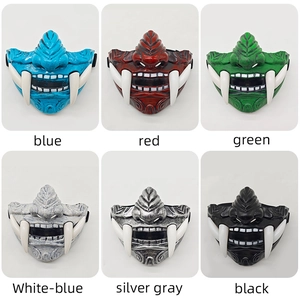 Six modèles de masques de démon Oni présentés en grille pour les fêtes et événements