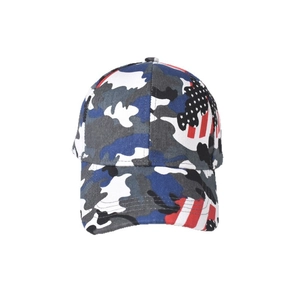 Casquette de baseball camouflage avec motif drapeau américain et étoiles en coton