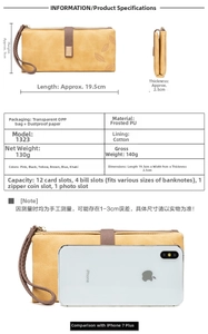 Detailed view of yellow frosted leather wallet with leaf buckle and interior card slots
