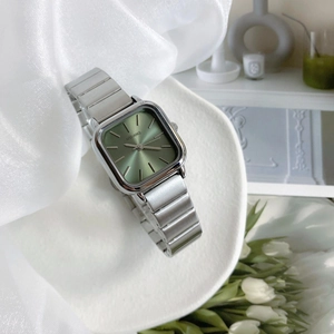 Elegant Fashion Square Quartz Watch For Women Minimalist Alloy Case Steel Strap Waterproof Lady Wristwatch Daily Student Exam Watch