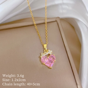 Detailed specs of gold heart pendant with dimensions 1.2x2cm and 3.6g weight