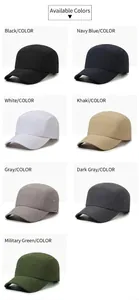 Detail view of 5-panel quick-dry baseball caps in 7 colors with metal side vents