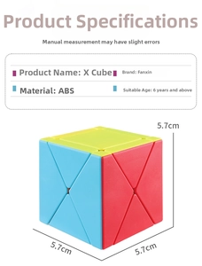 Detailed specs of FanXin irregular cube toy with smooth ABS rotating mechanism