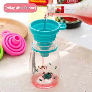 Imbuto pieghevole in silicone da cucina, design portatile e salvaspazio in colore blu