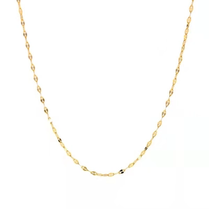 18K gold plated stainless steel lip chain necklace for women with minimalist jewelry style
