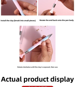 Three-step tutorial showing the rotary nail dotting pen usage for rhinestone application
