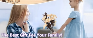 DIY handmade sunflower bouquet kit with family scene for creative home decoration