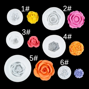 Rose Flower Silicone Molds 3D Simulation Fondant Cake Decorating Tools Chocolate Mousse Baking Molds DIY Soap Candle Crafts