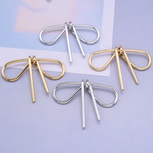 Pendentifs nœud en acier inoxydable poli doré et argenté pour la création de bijoux