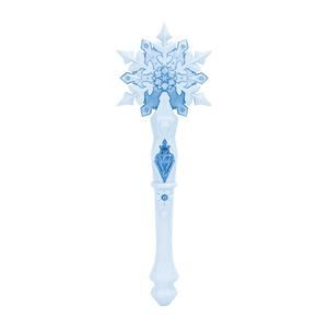 Blue and white snowflake magic wand toy for girls with glowing lights and sound effects