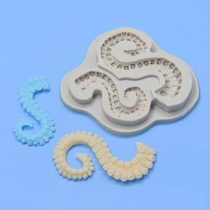 3D octopus tentacle silicone mold for DIY cake baking and handcrafted resin modeling