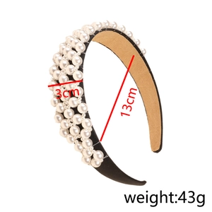Baroque pearl headband dimensions 13cm diameter and 3cm width weighing 43g