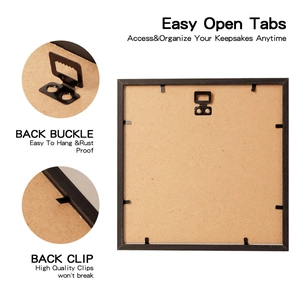Detail of wooden ticket storage frame back with metal hooks and secure back clips