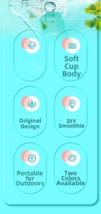 Detail showing soft silicone body and DIY slushie making features for portable cup