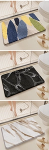 Detailed comparison of three styles of thick non-slip absorbent bathroom floor mats