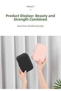 Portable PU leather jewelry organizer boxes in pink and black colors with snap button closure
