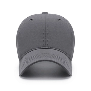 Classic dark grey soft top baseball cap with a curved brim for men and women