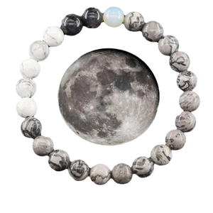 Handmade Eight Planets bracelet featuring natural tiger eye and solar system stone beads