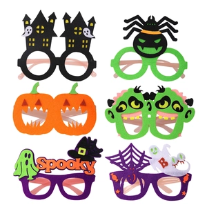 Set di 6 occhiali decorativi per Halloween con disegni di zucca e fantasma per party