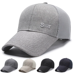 Mesh Baseball Cap Breathable Polyester Outdoor Sun Protection Adjustable Sport Embroidery Unisex Casual Sun Hat