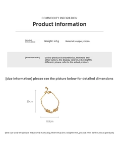 Détail du bracelet rose plaqué or 18 carats avec zircons et fermoir mousqueton