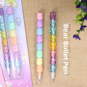Detail of multi-layered stackable bullet pencils with Sumikko Gurashi character designs