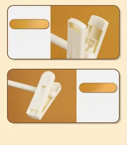 Detail of white plastic clothes peg with non-slip texture and rust-proof spring