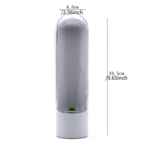 Detailed dimensions of the herb keeper bottle showing 24.5cm height and 6.5cm diameter