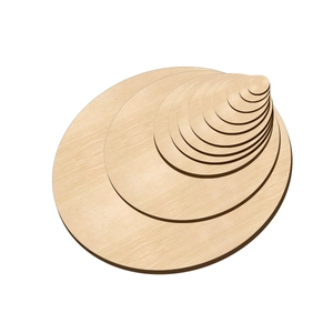Unfinished Round Natural Wood Slices For DIY Crafts Painting Christmas Wedding Party Home Decoration Rustic Boxwood Discs