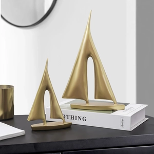 Modern Minimalistisch Abstrakt Segelboot Skulptur Kunstharz Kunst Ornament Tischdekoration Für Wohnzimmer Büro Home Deko